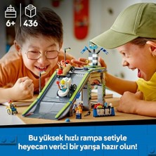 Tech Butiq City Senin Kuralların: Yarış Arabası Rampa Parçası 60460-6 Yaş ve Üzeri Çocuklar Için Sürücü Minifigürü Içeren Yaratıcı Oyuncak Yapım Seti, Doğum Günü Hediyesi (436 Parça)