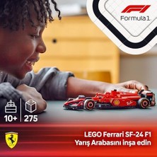 Tech Butiq Speed Champions Ferrari Sf-24 F1 Yarış Arabası 77242 – 10 Yaş ve Üzeri Kız ve Erkek Çocukları Için Koleksiyonluk Sürücü Minifigürü Içeren Yapım Seti, Motor Hayranları Için Model Kiti (275 Parça)