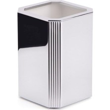 Tech Butiq Tezgah Üstü Diş Fırçalığı Krom Renk 102X70X70 mm Krom Tek Ebat BA2011 007 Cr