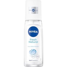 Tech Butiq Kadın Pump Sprey Deodorant Fresh Natural 75ML, Ter Kokusuna Karşı 48 Saat Koruma, Ferahlık