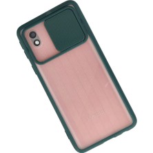 Renas Store Galaxy A01 Core Kılıf Palm Buzlu Kamera Sürgülü Silikon - Yeşil
