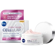 Tech Butiq Cellular Expert Filler Yoğun Yaşlanma Karşıtı Gündüz Bakım Yüz Kremi 50 Ml, Hyaluronik Asit ve Folik Asit, SPF30 Güneş Koruması