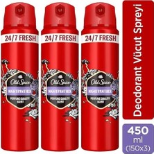 Tech Butiq Old Spice Night Panther Erkek Sprey Vücut Deodorantı 150 ml 3lü Paket