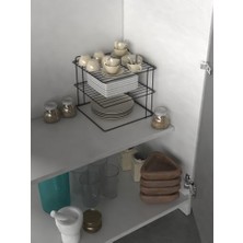 Tech Butiq Büyük Boy 3 Katlı Tabaklık Dolap Içi Düzenleyici Organizer Tezgah Banyo Tabak Bardak Düzenleme