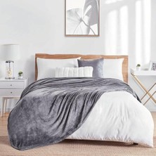 Tech Butiq Düz Renk Battaniye, 200X230CM Peluş Flanel Kumaş, 280GSM Mikrofiber Yapısı ile Yumuşak Doku, Yatak Koltuk ve Kamp Için Hafif Sıcak Tutan Örtü, Seyahat Dostu Nefes Alabilir Ev Hediyesi