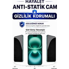 3gen Case iPhone 16 Plus Uyumlu Hayalet Cam Privacy Ekran Koruyucu 9H Temperli Cam Yanlardan Görünmez