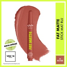 NYX Professional Makeup Fat Matte Nemlendirme Etkili Mat Ruj - 04 Rose Robe