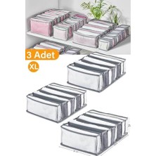 Tech Butiq 3 Adet - 8 Gözlü Şeffaf Çekmece Içi Düzenleyici Organizer – Xlarge
