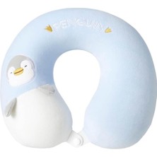 Tech Butiq Mınıso Hafızalı Sünger Kadife Dokulu Boyun Yastığı, Seyahat Yastığı - 32 Cm, 2014420410101