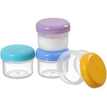 Tech Butiq Ucr 4‘lü 50 ml Mini Anne Bebek Süt ve Mama Bebek Organik Besin Ölçekli Sızdırmaz Kapaklı Saklama Kabı