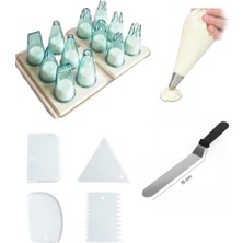 Workasist 4'lü Krema Sıkma Torbası Seti - Polikarbon Duy Seti ve Pasta Paleti ile Plastik Malzeme