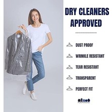 Tech Butiq Plasticplace 0,65 Mil Şeffaf Giysi Kuru Temizleyiciler Plastik Pantolon Çantası 21" x 7" x 30" (577 Adet)