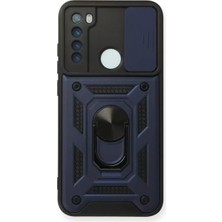 TeknoKapsül Redmi Note 8 Kılıf Pars Lens Yüzüklü Silikon - Lacivert