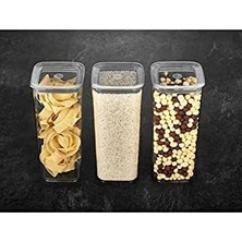 Tech Butiq Kare Saklama Kabı, 3X1700 ml