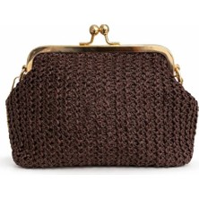PaminBags Aksesuar Paminbags Hasır Mini Retro Burslu Çanta PMN009