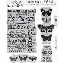 Die Grup Tim Holtz  CMS106 – Colección De Estampas Autoadhesivas, Diseño De Mariposas