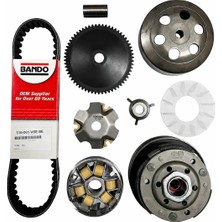 Scooter 50 cc - 80 cc Monero Ön Varyatör + Arka Debriyaj + Bando Kayış Set -Kuba-Rks-Mondial