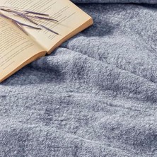 Tech Butiq Taç Midnight DESENLI%100 Pamuk Pamuk Battaniye, Mavi, Tek Kişilik