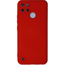 Tedarik Realme C25Y Kılıf Nano Içi Kadife Silikon - Kırmızı Najmaddin