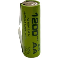 Micron 1.2V 4/5 AA 1200 mAh Şarjlı Diş Fırçası Pili Yeşil Renk ile Uyumludur
