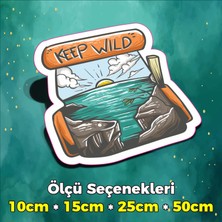 Sb Store Kamp Temalı Sticker Etiket Outdoor Adventure Camping Karavan - Model 100 - 10CM