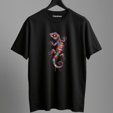 Timisiva Igoana Erkek Kadın Premium Tişört %100 Pamuk Oversize Basic Günlük Şık T-Shirt