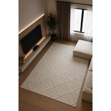 Tch Home Living Arktis Krem Iskandinav Yumuşak Jüt Taban Dokuma Halı Salon Mutfak Oturma Odası Koridor Yolluk Çocuk Odası Halısı 01122