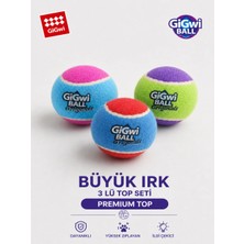 GiGwi Ball Originals Sesli Köpek Oyun Topu 7,8 cm - 3'lü Paket - Büyük Irk