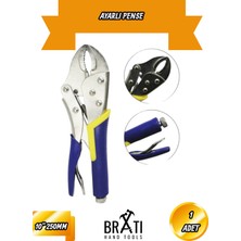 BRATİ HAND TOOLS 10 No Ayarlı Pense Izoleli Ergonomik Pense Cr-V Çelik 10'' 250 mm