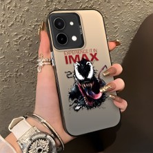 Ucuc Vivo Y28 4g Uyumlu Sert Akrilik Arka Silikon Kenar Lens Koruma Şık Baskı Kılıf