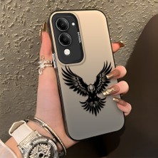 Ucuc Vivo Y19/Y19S 5G/Y19E Uyumlu Sert Akrilik Arka Silikon Kenar Lens Koruma Şık Baskı Kılıf