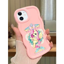 Ucuc iPhone 11 Uyumlu Pembe Silikon Kılıf Kamera Korumalı Darbe Emici Tasarım Şık Baskı Kılıf