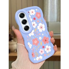 Ucuc Tecno Camon 40 Pro 5g(Cm7) Uyumlu Mavi Silikon Kılıf Kamera Korumalı Darbe Emici Tasarım Şık Baskı Kılıf