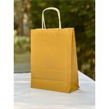 Orbak Kağıtçılık 1.kalite 18X8X24CM 1’li Yağ Yeşili Renkli Kraft Kağıt Çanta Hediye Poşeti Hediye Paketi Kraft Çanta