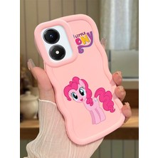 Ucuc Vivo Y02S Uyumlu Pembe Silikon Kılıf Kamera Korumalı Darbe Emici Tasarım Şık Baskı Kılıf
