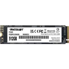 Patriot Patrıot 512GB P320 P320P512GM28 3000- 2200MB/S M2 Nvme Gen3 Disk