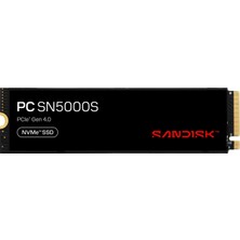 Sandisk SN5000S 512GB SDEQNSJ-512G 5000-4000MB/S 2280 M2 Nvme Gen4 Disk Kutusuz