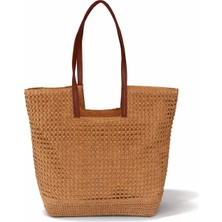 PaminBags Aksesuar Paminbags Büyük Hasır Tote Çanta PMN0011