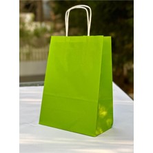 Orbak Kağıtçılık 1.Kalite 18x8x24 Cm 1’ Li Yeşil Renkli Kraft Kağıt Çanta, Hediye Poşeti, Hediye Paketi, Kraft Çanta