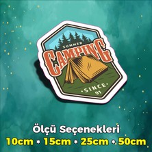Sb Store Kamp Temalı Sticker Etiket Outdoor Adventure Camping Karavan - Model 106 - 10CM
