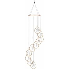 Die Grup Bakır Spiral Rüzgar Çanı - 90 cm Uzunluk, 15 cm Çap