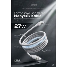 Simex 27W Type-C to Lightning Mıknatıslı Manyetik Şarj ve Data Kablosu SPK-13
