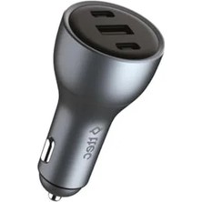 Die Grup 130W Araç Hızlı Şarj Aleti, 2 Usb-C + Usb-A Portlu Kullanım
