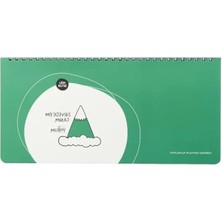 Die Grup Stickerlı Spiralli Haftalık Planlayıcı - 13X27 Cm, Yeşil