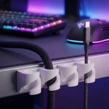 Mekatris Spiral Esnek Kablo Düzenleyici Seti -Esnek 4 Kanallı Petg Kablo Tutucu - Siyah (6 Adet)