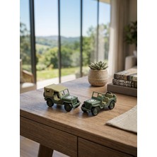 Mekatris Klasik Jeep Arazi Aracı Kendin Yap (Dıy) Kit Card Maket - Efsanevi 4x4 Temalı 3D Puzzle (Ikili Set)