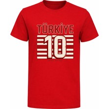 Efendioğlu Design Vintage Türkiye 10 Baskılı Pamuklu World Cup 2026 Çocuk T-Shirt