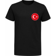 Efendioğlu Design Ay Yıldız Yuvarlak Logo Baskılı Türkiye Dünya Kupası 2026 Baskılı Pamuklu Çocuk T-Shirt
