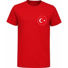 Efendioğlu Design Ay Yıldız Yuvarlak Logo Baskılı Türkiye Dünya Kupası 2026 Baskılı Pamuklu T-Shirt