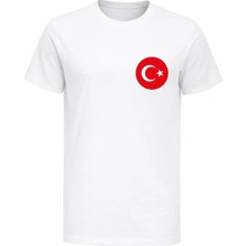 Efendioğlu Design Ay Yıldız Yuvarlak Logo Baskılı Türkiye Dünya Kupası 2026 Baskılı Pamuklu T-Shirt